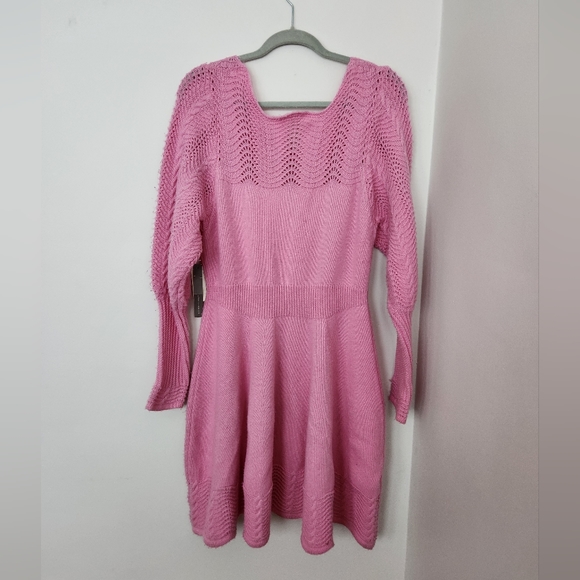 NWT Anthropologie pink sweater dress Size XL - Picture 2 of 6